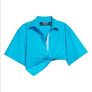 Jacquemus La Chemise Capri Twist Cotton Shirt Size 34 New With Tags 🏷